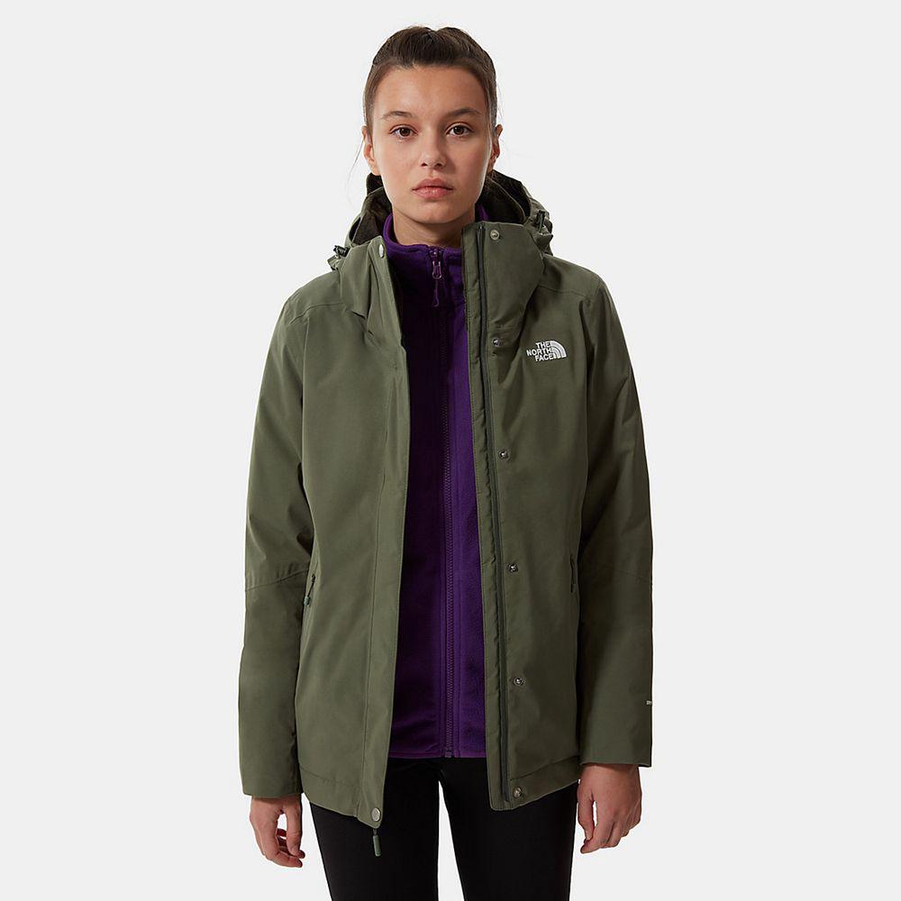 The North Face Inlux Insulated Γυναικεια Αδιάβροχο Μπουφάν - Πρασινο (EDJQ37168)